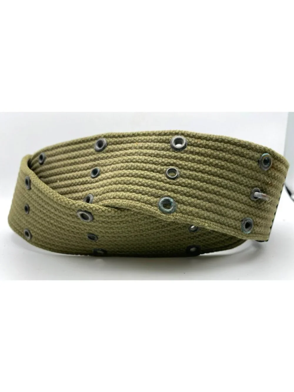 Vintage US Army M1936 Pistol Belt WWII Military Olive Drab Adjustable 41-34